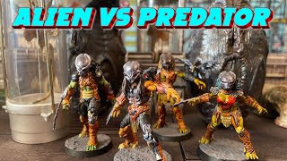 Space Weirdos Skirmish Batrep AvP  Alien Vs Predator 75 Points [upl. by Karr]