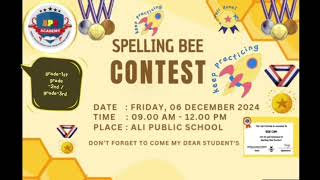 spelling bee CONTEST 😊😊😊😊 [upl. by Annatsirhc708]