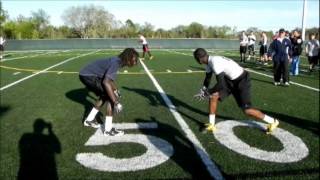 Leverage Defensive Back 1 on 1 Session [upl. by Nester]