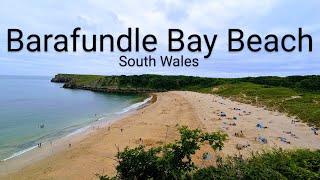 Barafundle Baylong trek to get there but its worth itwalesvisitwalesbestbeachuk [upl. by Enitsirk]