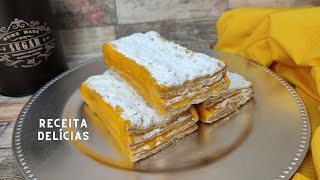 Aprenda aqui a fazer Delicias um delicioso pastel português de massa folhada com ovos moles 😊 [upl. by Adnohryt]