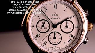 Ebel 1911 18K Yellow Gold and Stainless Steel Automatic Chronograph Zenith El Primero Movement [upl. by Pandora]