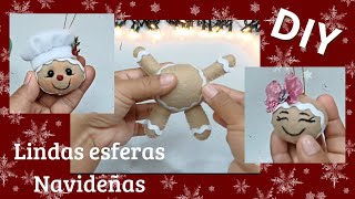 Lindas esferas NavideñasGALLETAS DE JENGIBRE 🌲Muy fácil de hacer 3 [upl. by Abelard]