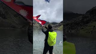 Nepal flag 🇳🇵nature explorethebeautyofnature [upl. by Adnirem966]