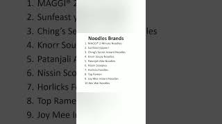 Different Noodles Brands [upl. by Otes637]