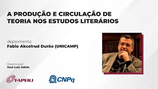 A produção e circulação de teoria dos estudos literários  Fábio Akcelrud Durão [upl. by Yrrag992]