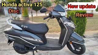 Honda activa 125 new model disk brake all features price mileage details video review [upl. by Dove]