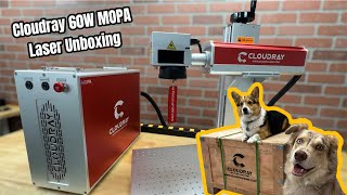 Cloudray LiteMarker Pro 60W MOPA Fiber Laser Unboxing and Setup [upl. by Imac]