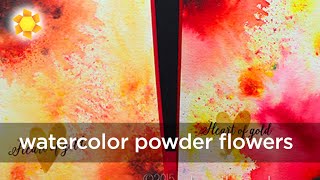 Getting Started with Watercolor Powders 2 Painting Brusho Flowers [upl. by Adav211]