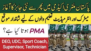 Pakistan Military Academy Jobs 2024 PMA Jobs Kakul Abbottabad  Latest Government Jobs 2024 [upl. by Aryt]