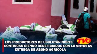 Los Productores de Usulután Norte continúan siendo beneficiados con la entrega de abono agrícola [upl. by Nylodnew782]