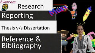 Thesis vs Dissertation Where to use Reference amp Bibliography Research Reporting [upl. by Constant]