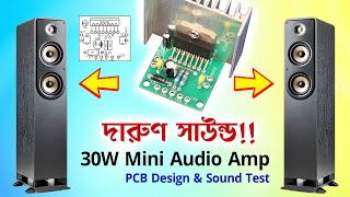 ছোট্ট এম্পলিফায়ারে দারুণ সাউন্ড  TDA7297 Audio AMP PCB with Sound Test  JLCPCB [upl. by Alameda]