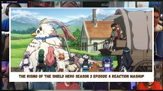 The Rising of the Shield Hero Season 3 Episode 4 Reaction Mashup 盾の勇者の成り上がりOP1 [upl. by Ardnuhsor75]