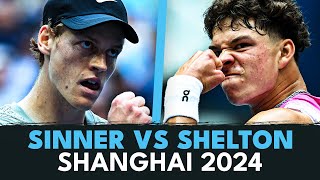 Jannik Sinner vs Ben Shelton  Shanghai 2024 Match Highlights [upl. by Maren]