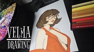 DRAWING VELMA from SCOOBYDOO  TIMELAPSE [upl. by Acisset]