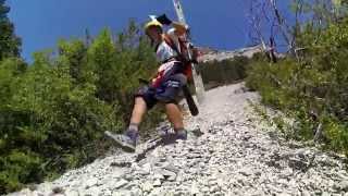 ILLONA CARLOD SKIING ON ROCKS ROCKS SKIING SKI CAILLOUX WORLD CHAMPION JUNIOR OF SKI FREERIDE [upl. by Yatnwahs]