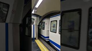 Madrid Metro Line 1 Train Departing Gran Via 14 May 2024 shorts [upl. by Derej]