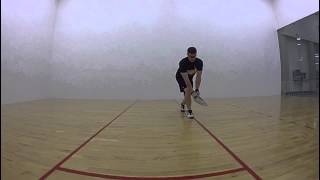 Slow motion forehand drive serve left handed [upl. by Angelina536]