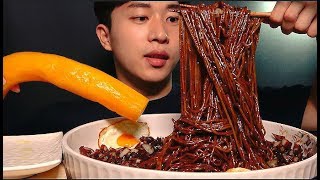 간짜장통단무지    리얼사운드 먹방ㆍASMR BLACK BEAN NOODLES MUKBANG EATING SHOW EATING SOUNDS [upl. by Matty]