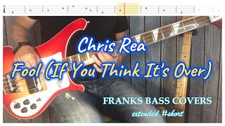 Fool If You Think Its Over – Chris Rea  FRANKS BASS COVERS shorts basscover [upl. by Obadias]