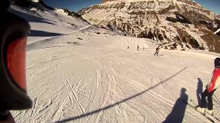 Skihelmvideo  Ski Downhill  Arabba  Marmolada  Sella Ronda  Green Round anticlockwise [upl. by Enaenaj]