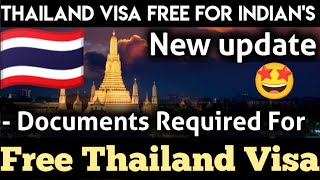 Thailand Free Visa On Arrival for indian  Documents Required For Thailand Visa [upl. by Audry596]