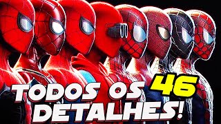 46 DETALHES QUE VOCÊ NÃO PERCEBEU EM TODOS OS TRAJES DO HOMEM ARANHA [upl. by Brown846]