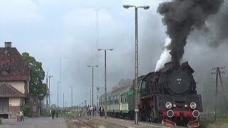 PKP Dampflok Ol497 Ausfahrt Granowo NowotomyskiePolen  Mai 2007 [upl. by Inotna]