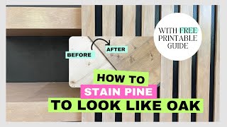 How to Stain Pine to Look Like Oak [upl. by Nivad]