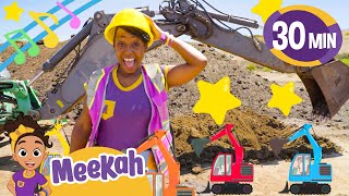 Meekahs Excavator Adventure Song  Blippi Music for Children  Nursery Rhymes for Babies [upl. by Elamrej]