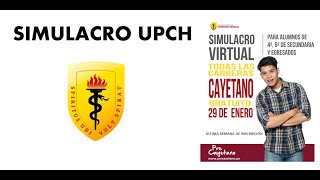 Simulacro UPCH examen de admisión ingreso Cayetano [upl. by Ertemed]