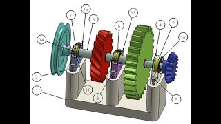 CW121 Bearings  SolidWorks Arabic [upl. by Cleodell]