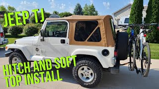 Jeep TJ Hitch amp New Top Installation [upl. by Adnohral]