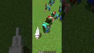 Minecraft Super dog VS Parasite Zombie Villagers💀 [upl. by Arotak]