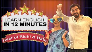 LEARN ENGLISH IN 12 MINUTES  Rishi Vs Baby  Hindi Comedy Video [upl. by Ziegler]