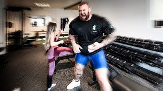 HAFTHOR BJORNSSON  KELSEY KICKS ME IN THE GUT [upl. by Cirillo978]