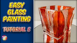 Glass painting tutorial for beginners  Candle Holder [upl. by Dorsy]