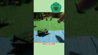 Watch This Origami Frog Jump 🐸  Fun amp Easy DIY Craft with a Twist shorts funny jokes [upl. by Ahsykal817]