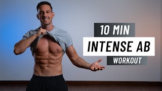 10 MIN INTENSE AB WORKOUT  At Home Six Pack Abs Routine No Equipment [upl. by Nitsyrc]