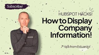 Hubspot Tips  Property Sync  How to Display Company Info in related objects [upl. by Weikert802]