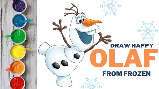 Cute Olaf from Frozen frozen olaf disney disneyjunior waltdisneyworld art viralvideo [upl. by Octavla500]