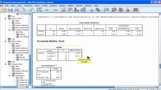 KruskalWallis  SPSS part 5 [upl. by Sergias]