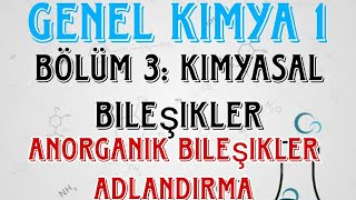 المركبات الكيميائية تسمية المركبات اللاعضوية  anorganik bileşikler adlandırma [upl. by Aynotel]