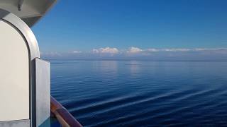 Crown Princess Aft Balcony Wake View Baltic Sea [upl. by Acinehs]