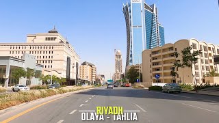 Riyadh City Drive  4K  Olaya St  Tahlia St [upl. by Etrem]