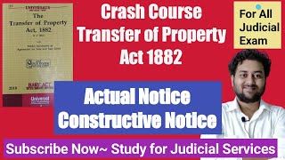 Actual and Constructive Notice in Transfer of Property Act 1882 [upl. by Moriyama]