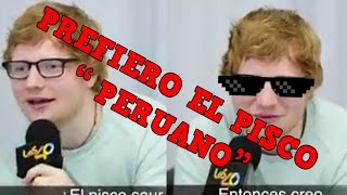 Ed Sheeran entrevista en Chile quotPREFIERO EL PISCO PERUANO QUE EL CHILENOquot 2017 HD [upl. by Ahsienal144]