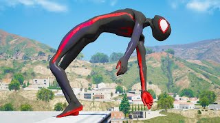 Miles Morales Gameplay Funny Fails in GTA 5  20 Minutes of the Best Ragdolls Compilation 2 [upl. by Sokairyk]