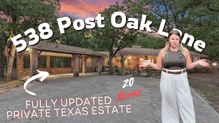 Fully Renovated Texas Estate on 20 Private Acres  Property Tour  538 Post Oak Lane Riesel TX [upl. by Rama]